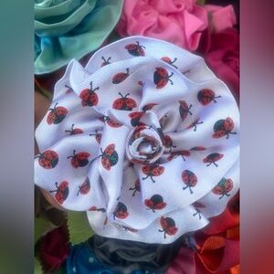 Ladybug Ribbon Brooch Pin. Women’s Accessory